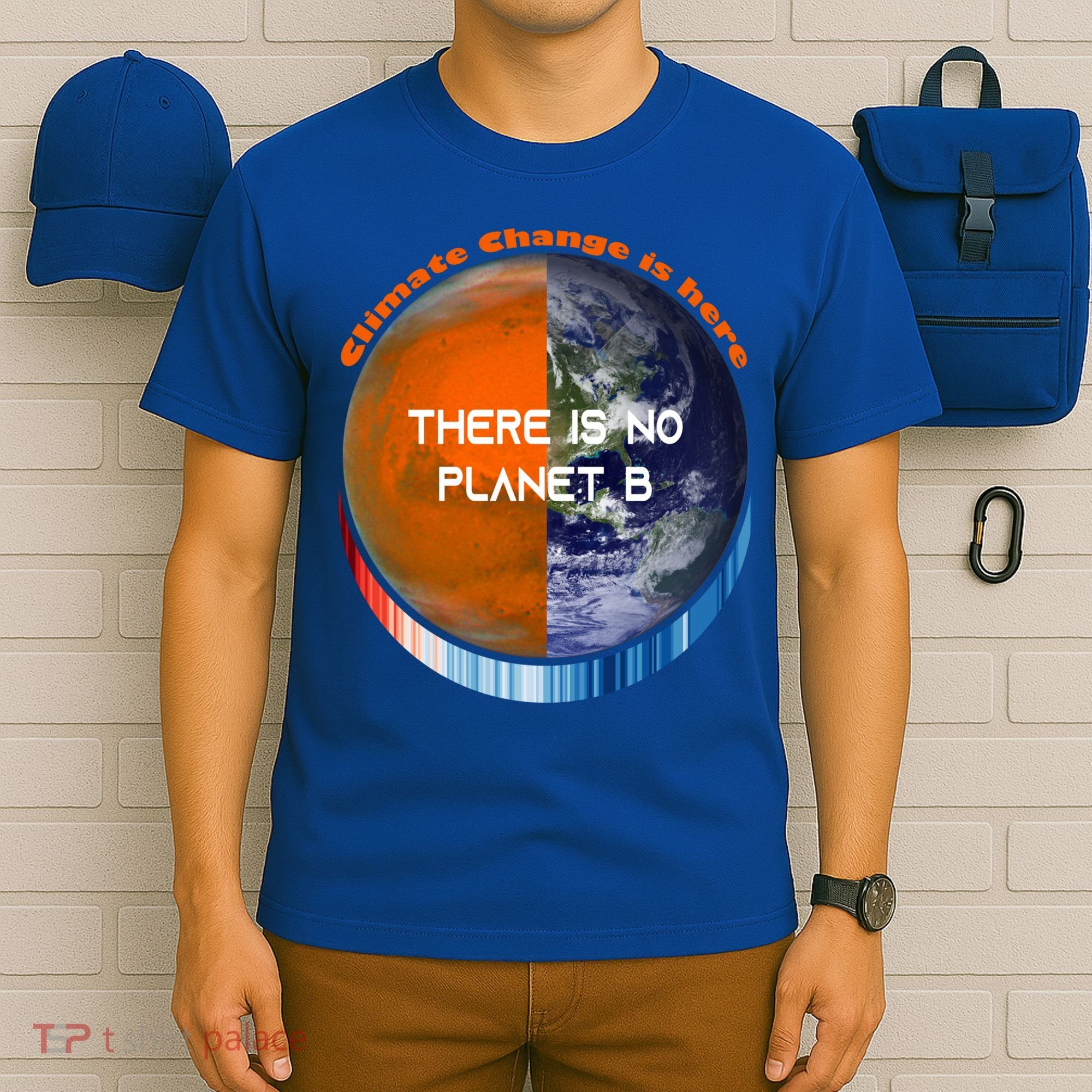Showyourstripes – There Is No Planet B Climate Change Gift T-Shirt
