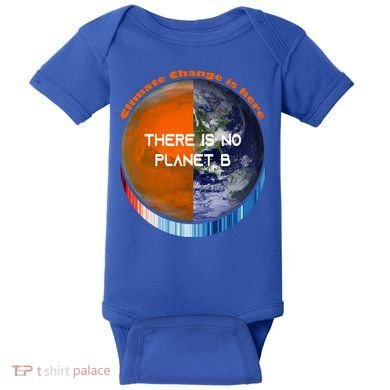 Showyourstripes – There Is No Planet B Climate Change Gift Baby Bodysuit