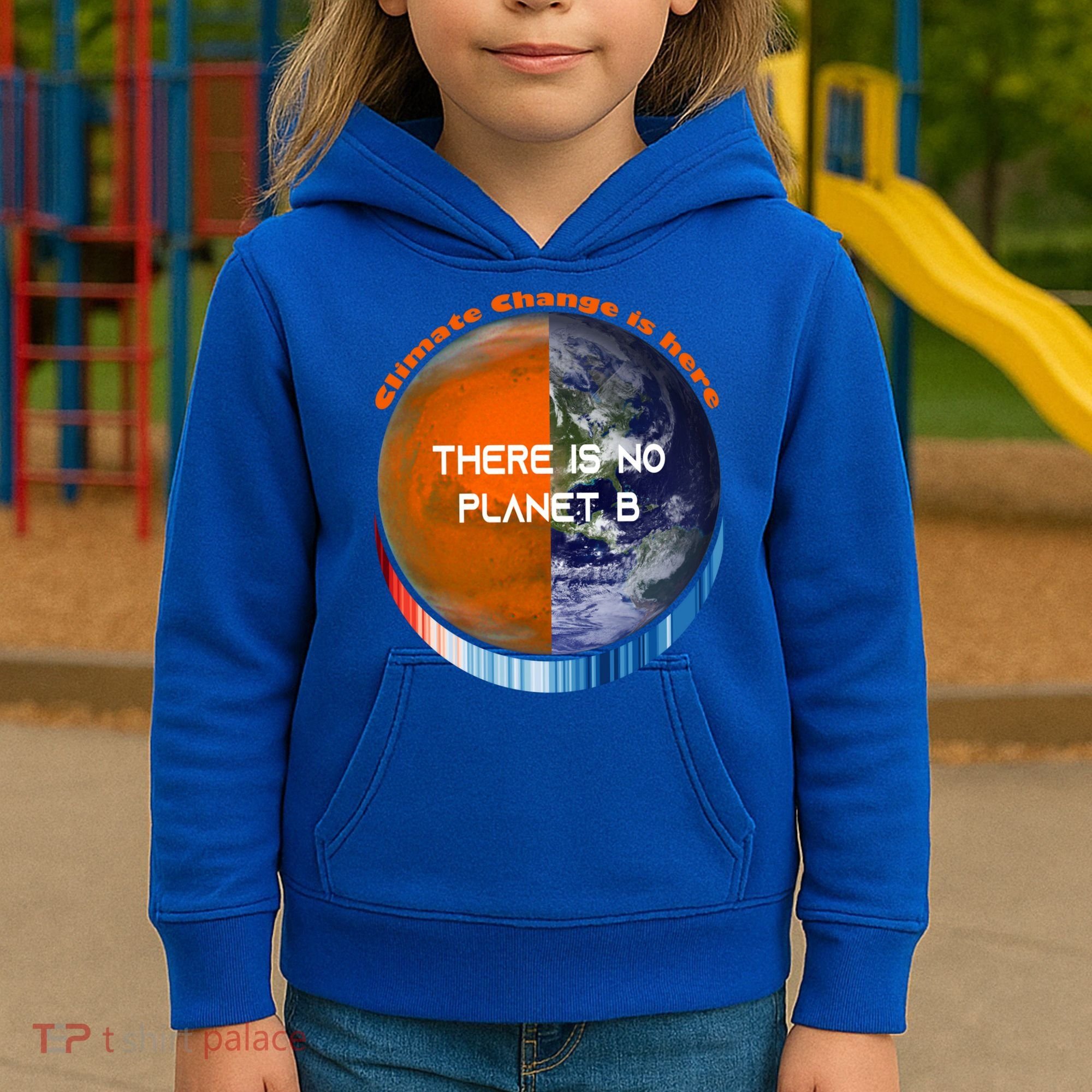 Showyourstripes – There Is No Planet B Climate Change Gift Kids Hoodie
