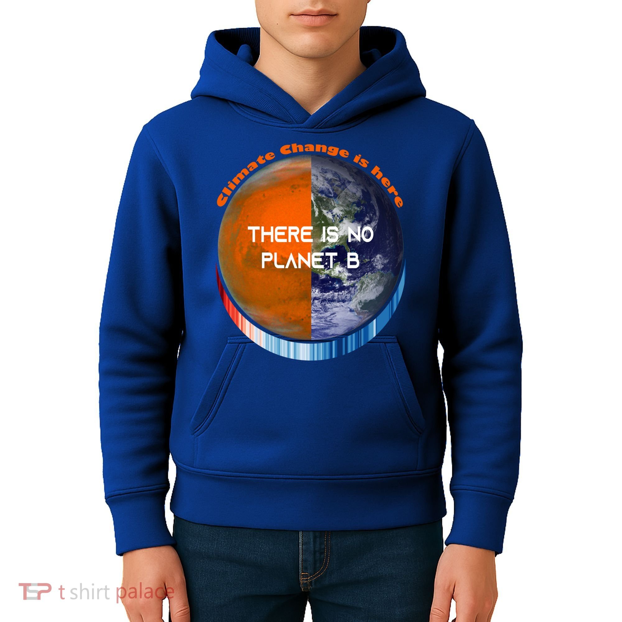 Showyourstripes – There Is No Planet B Climate Change Gift Kids Hoodie