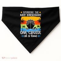 Spending The  Inheritance One Cruise At A Time Meaningful Gift USA-Made Doggie Bandana thumb 0