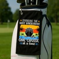Spending The  Inheritance One Cruise At A Time Meaningful Gift Golf Towel thumb 2