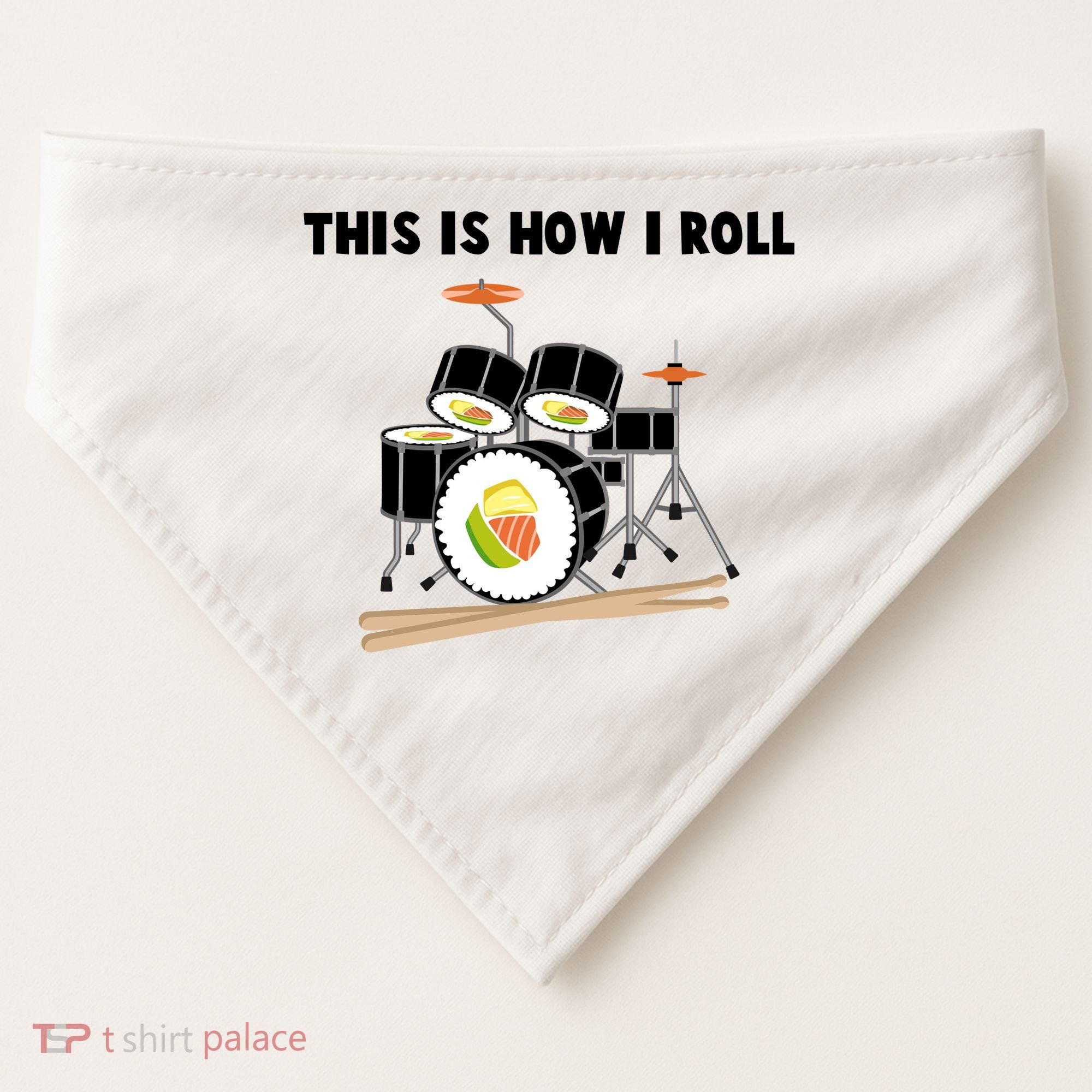 Sushi This Is How I Roll USA-Made Doggie Bandana