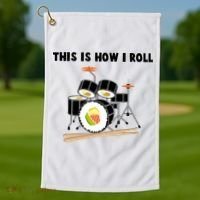 Sushi This Is How I Roll Golf Towel thumb 1