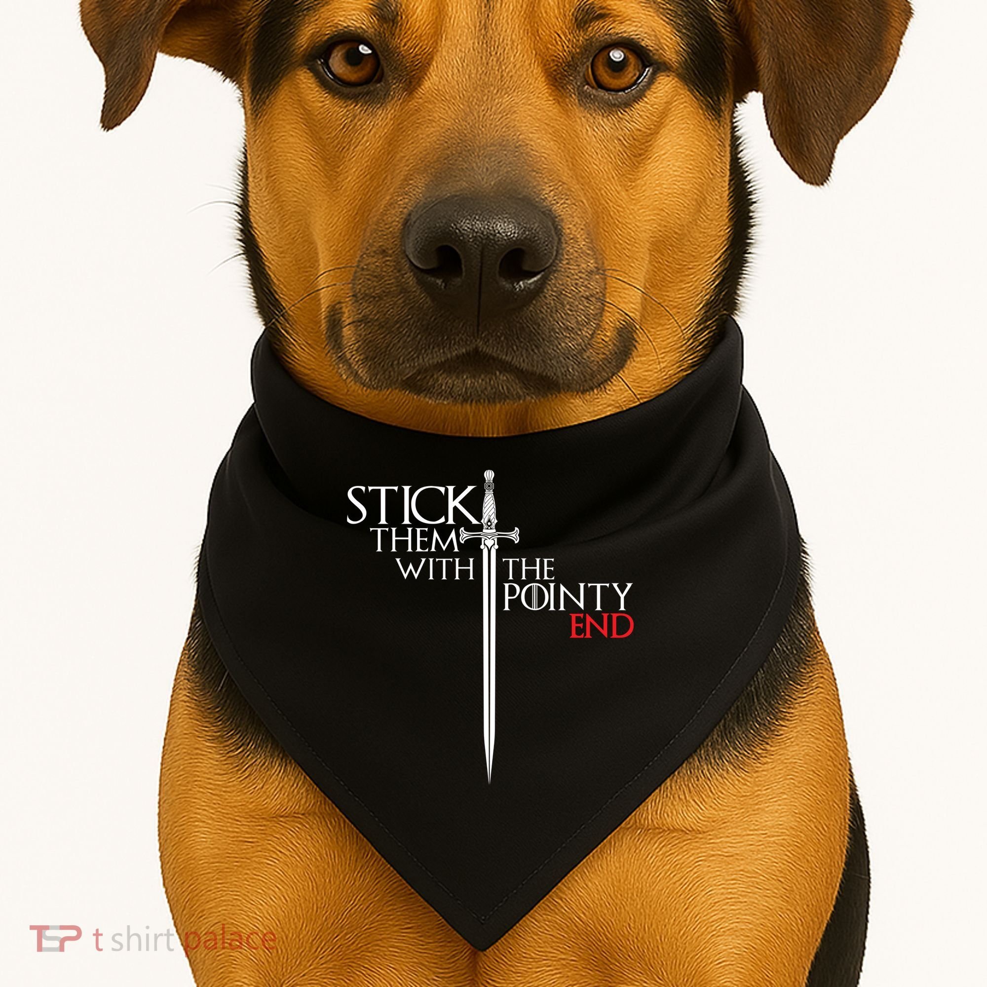 Stick Them With The Pointy End USA-Made Doggie Bandana