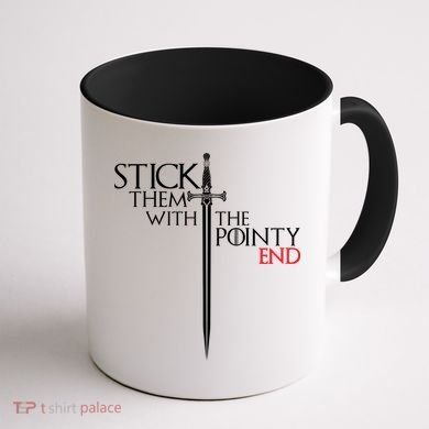 Stick Them With The Pointy End Coffee Mug back