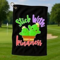Stick With Kindness Golf Towel thumb 1
