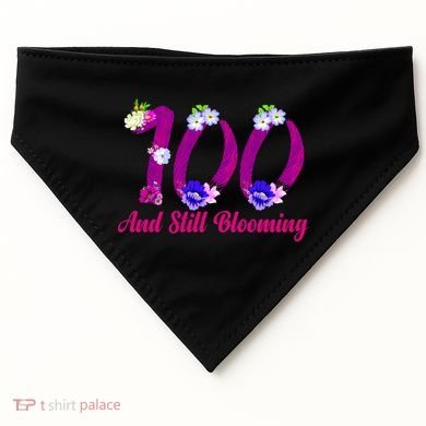 Still Blooming 100th Birthday Flowers USA-Made Doggie Bandana