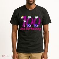 Still Blooming 100th Birthday Flowers Tall T-Shirt thumb 2