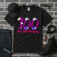 Still Blooming 100th Birthday Flowers Tall T-Shirt thumb 3