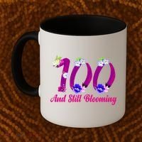 Still Blooming 100th Birthday Flowers Coffee Mug thumb 2
