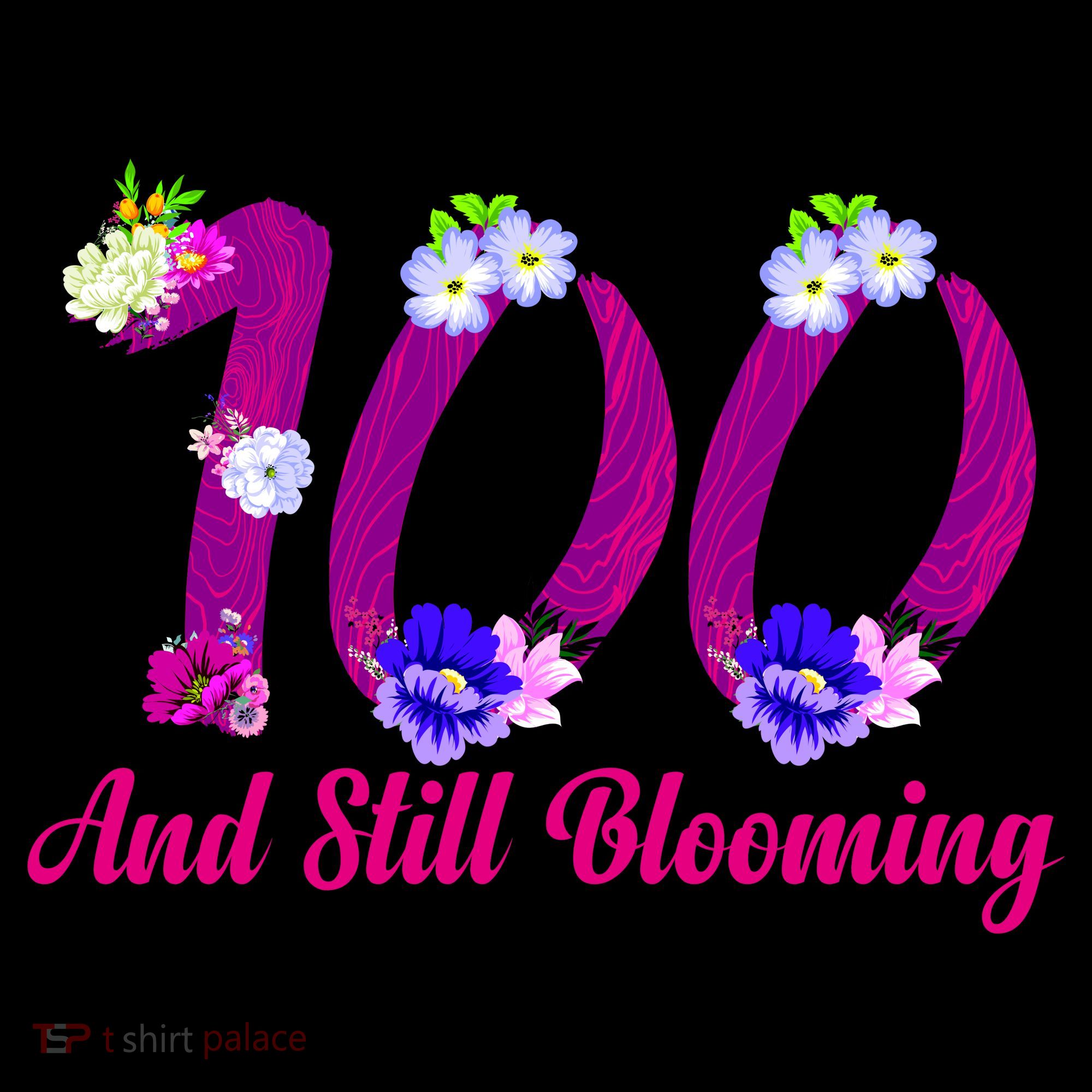 Still Blooming 100th Birthday Flowers Polo