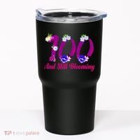 Still Blooming 100th Birthday Flowers Tumbler thumb 0