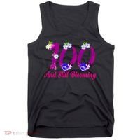 Still Blooming 100th Birthday Flowers Tank Top thumb 0