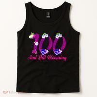 Still Blooming 100th Birthday Flowers Tank Top thumb 2