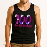 Still Blooming 100th Birthday Flowers Tank Top thumb 3