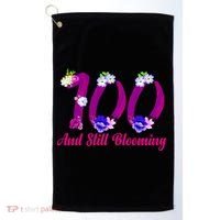 Still Blooming 100th Birthday Flowers Golf Towel thumb 0
