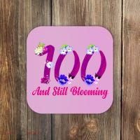 Still Blooming 100th Birthday Flowers Coaster thumb 0