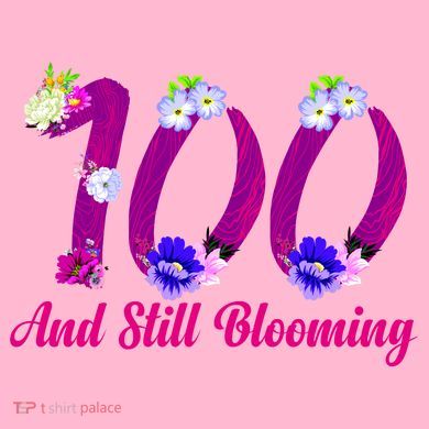Still Blooming 100th Birthday Flowers Cooling Performance Long Sleeve Crew