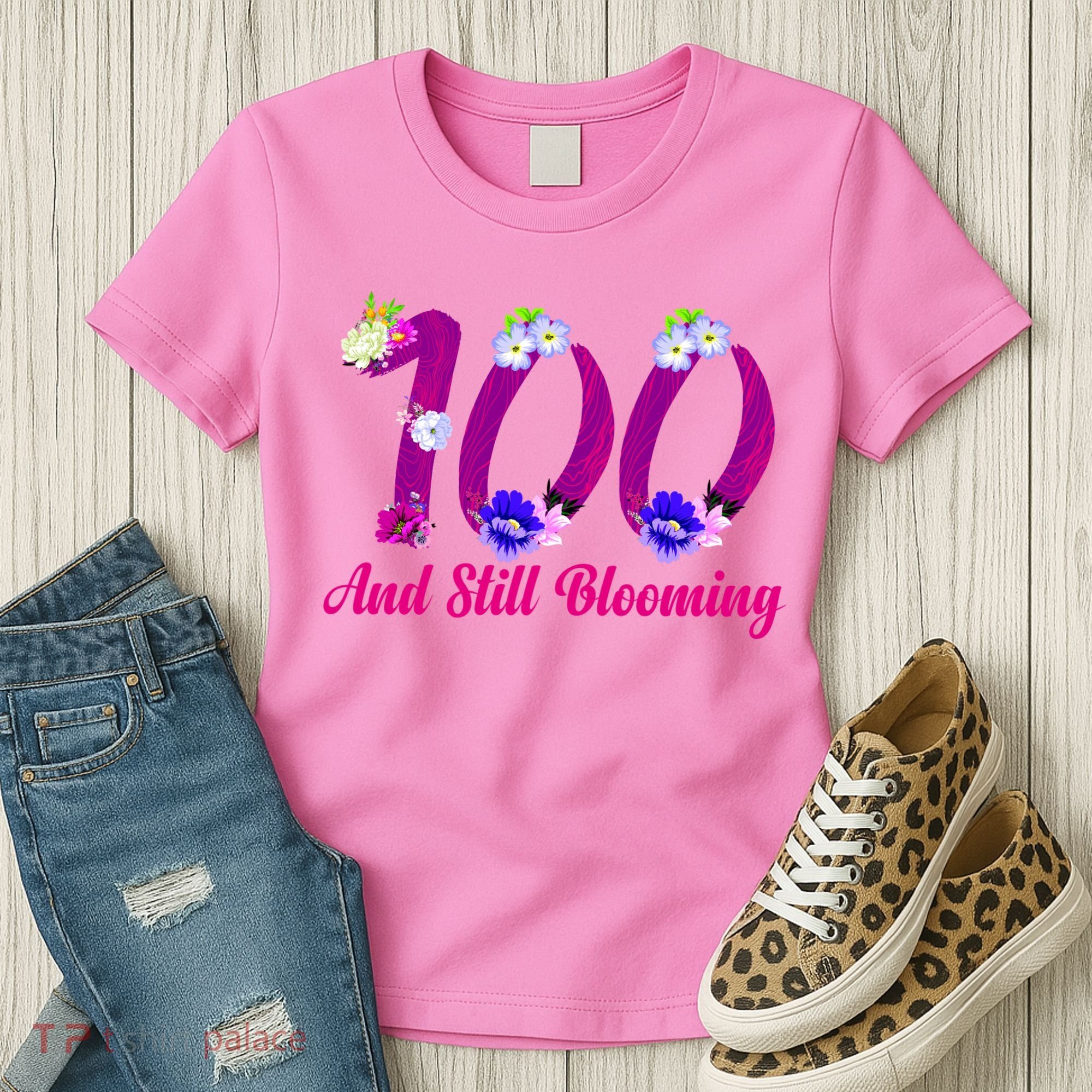 Still Blooming 100th Birthday Flowers Women's T-Shirt