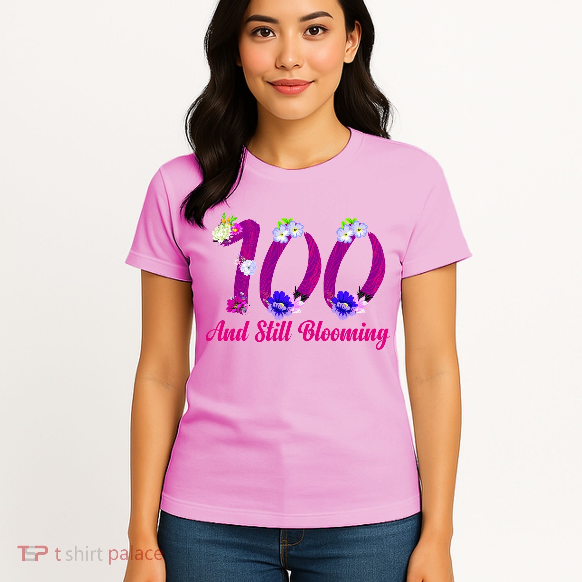 Still Blooming 100th Birthday Flowers Women's T-Shirt