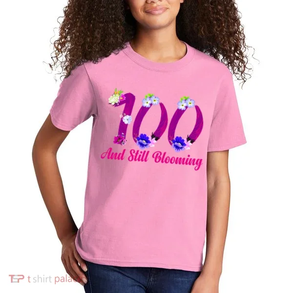 Still Blooming 100th Birthday Flowers Kids T-Shirt