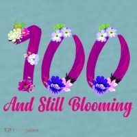 Still Blooming 100th Birthday Flowers Sueded Cloud Jersey T-Shirt thumb 2