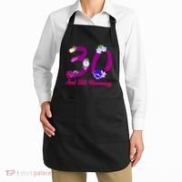 Still Blooming 30th Birthday Flowers Apron thumb 2