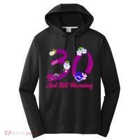 Still Blooming 30th Birthday Flowers Performance Fleece Hoodie thumb 0