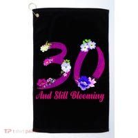 Still Blooming 30th Birthday Flowers Golf Towel thumb 0