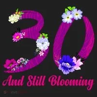 Still Blooming 30th Birthday Flowers Golf Towel thumb 3