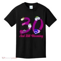 Still Blooming 30th Birthday Flowers Kids T-Shirt thumb 0