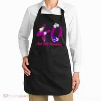 Still Blooming 40th Birthday Flowers Apron thumb 2