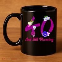 Still Blooming 40th Birthday Flowers 11oz C Handle Ceramic Mug thumb 4