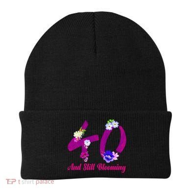 Still Blooming 40th Birthday Flowers Beanie