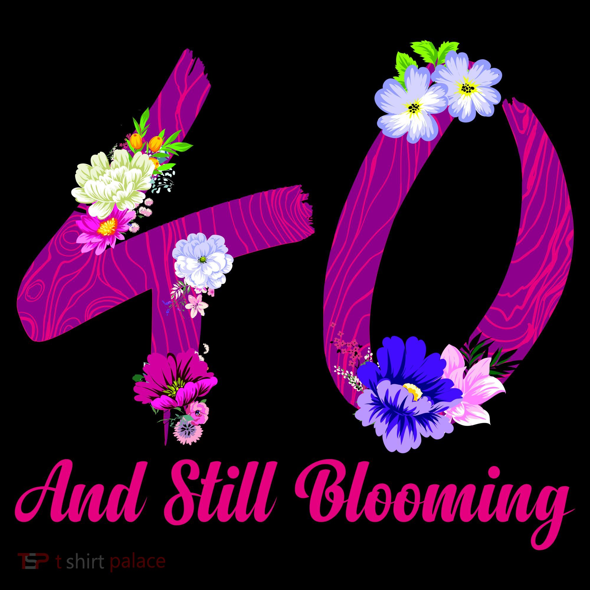 Still Blooming 40th Birthday Flowers Coaster
