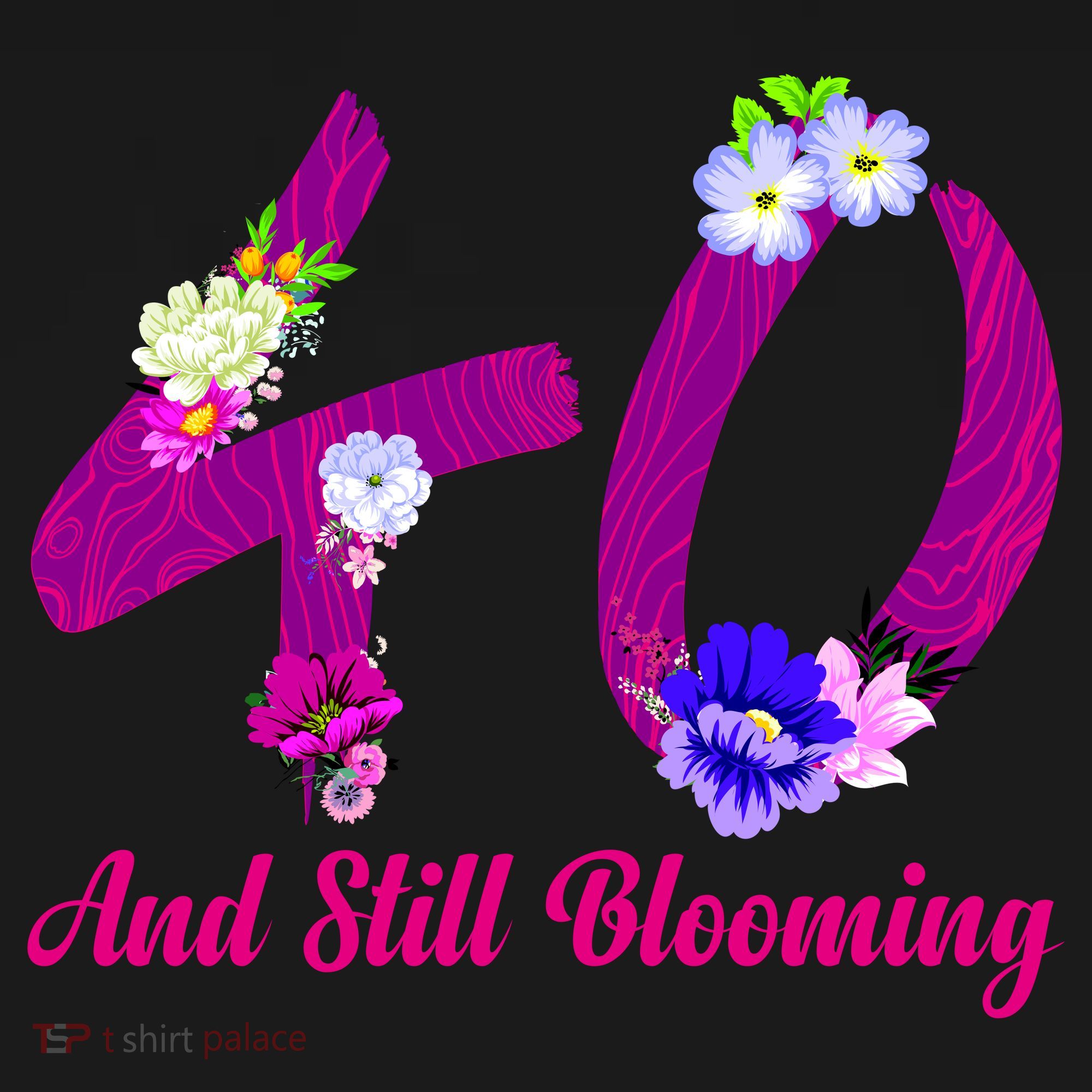Still Blooming 40th Birthday Flowers Women's Perfect Tri Tunic Long Sleeve Shirt