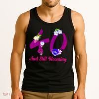 Still Blooming 40th Birthday Flowers Tank Top thumb 3