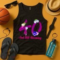 Still Blooming 40th Birthday Flowers Tank Top thumb 4