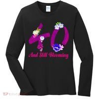 Still Blooming 40th Birthday Flowers Women's Long Sleeve Shirt thumb 0