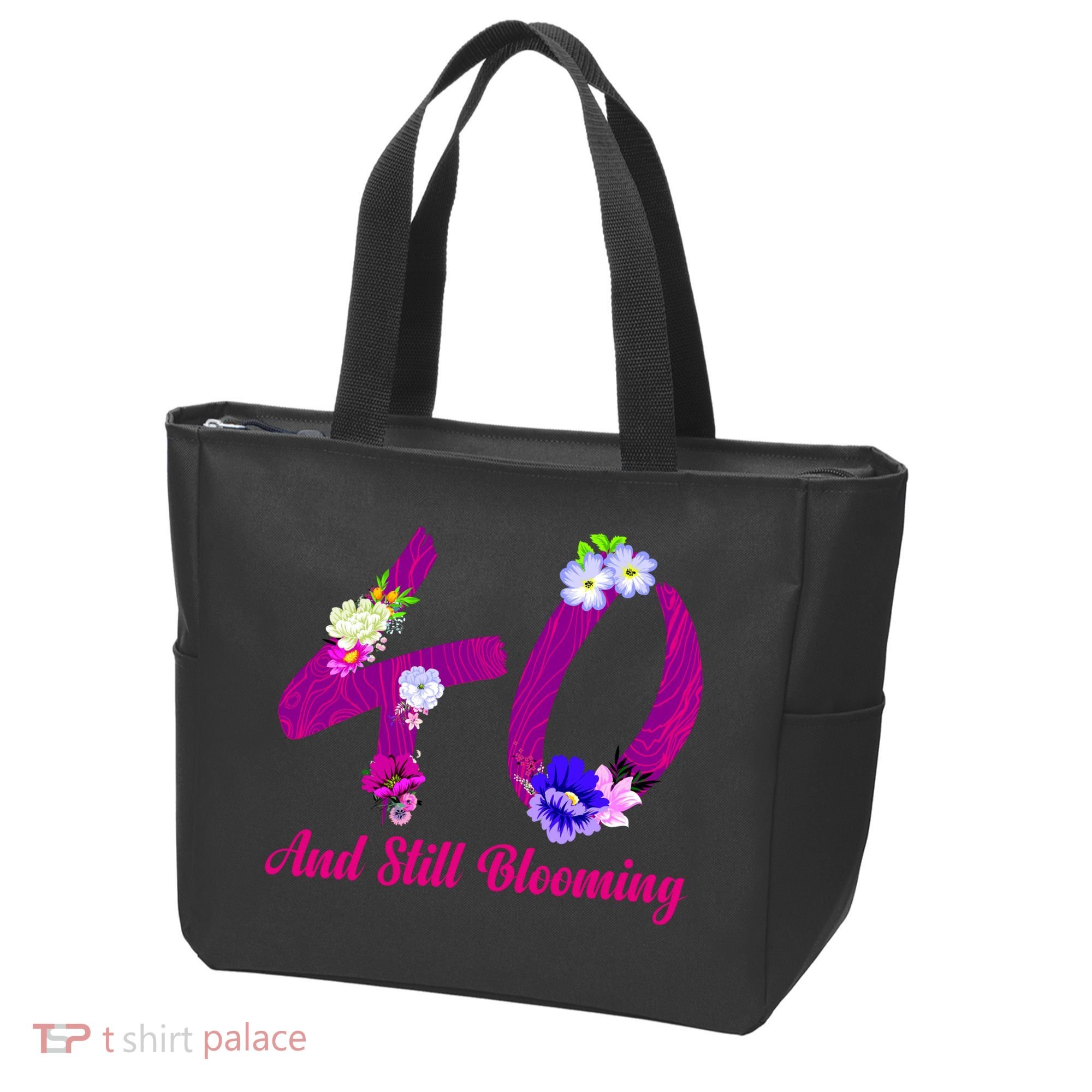 Still Blooming 40th Birthday Flowers Tote Bag