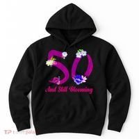 Still Blooming 50th Birthday Flowers Hoodie thumb 0