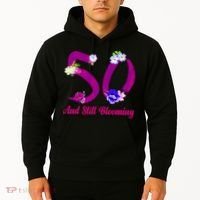 Still Blooming 50th Birthday Flowers Hoodie thumb 2