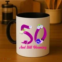 Still Blooming 50th Birthday Flowers Coffee Mug thumb 4