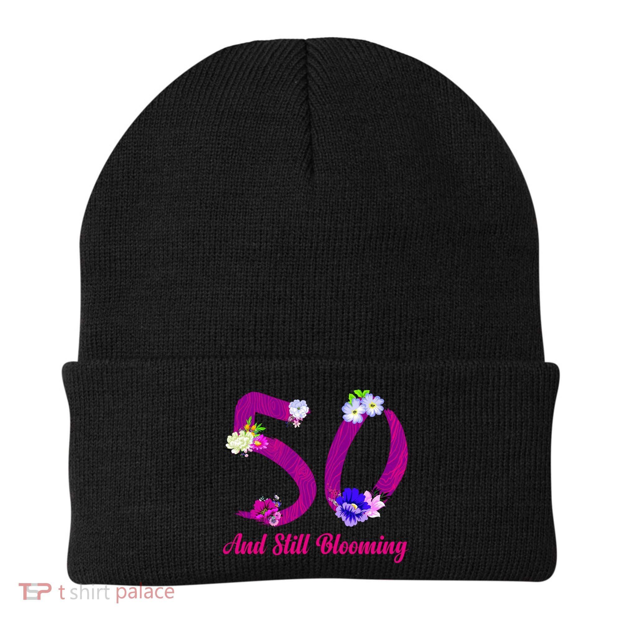 Still Blooming 50th Birthday Flowers Beanie