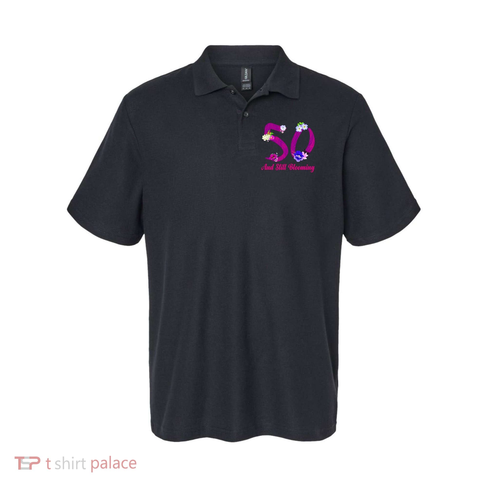 Still Blooming 50th Birthday Flowers Polo