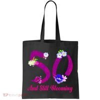 Still Blooming 50th Birthday Flowers Tote Bag thumb 0