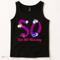 Still Blooming 50th Birthday Flowers Tank Top thumb 2