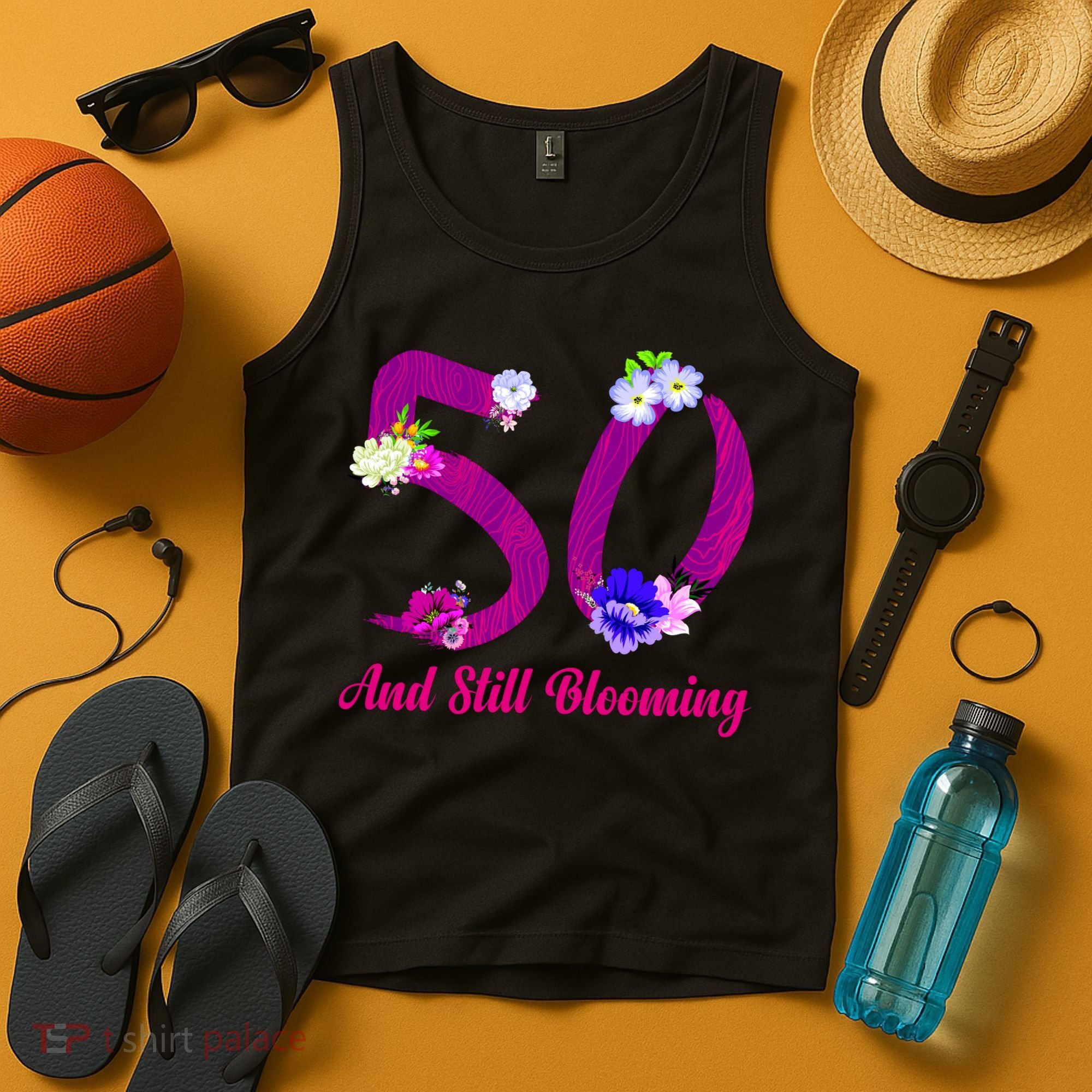 Still Blooming 50th Birthday Flowers Tank Top