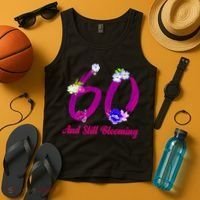 Still Blooming 60th Birthday Flowers Tank Top thumb 4